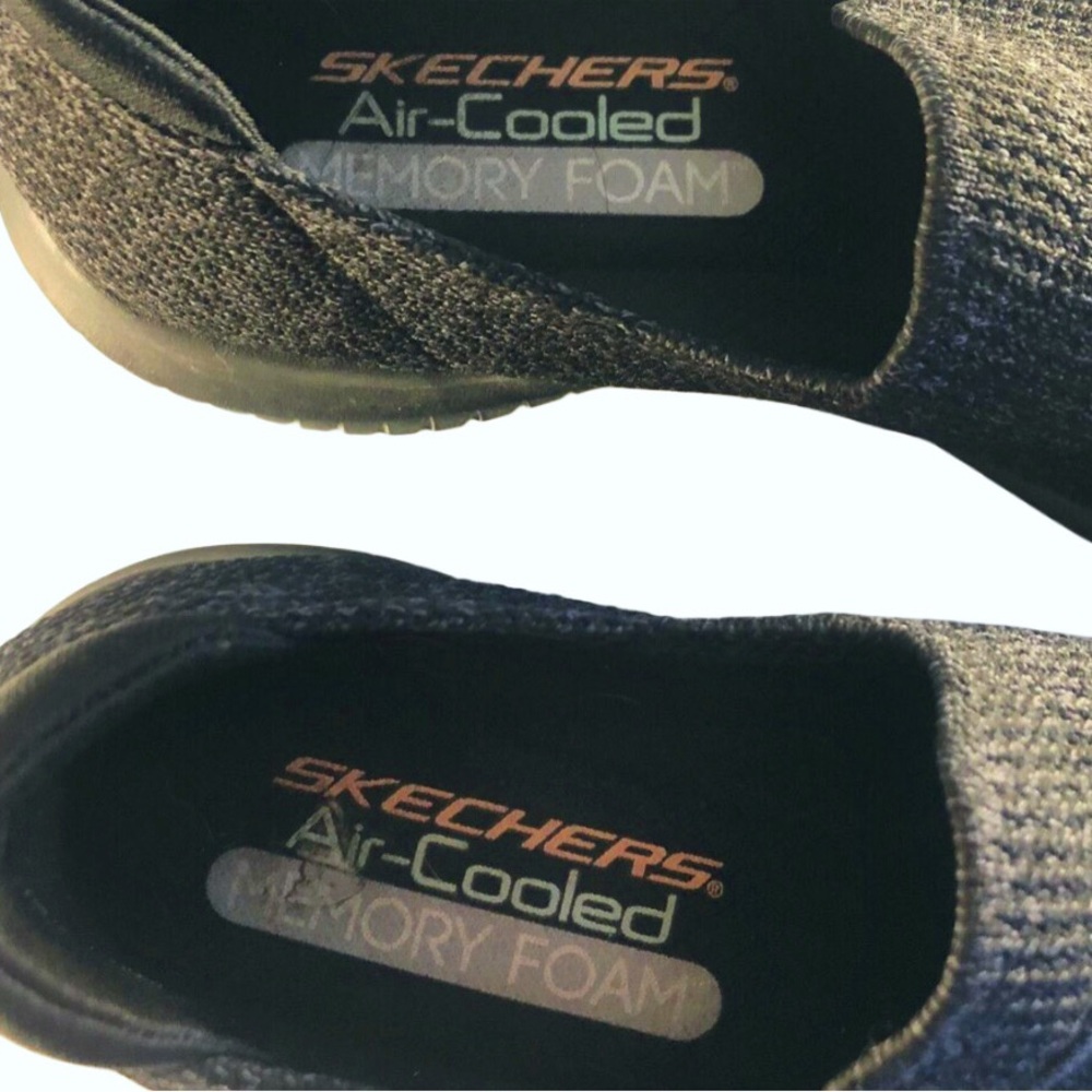 Skechers Charcoal Gray Slip-On Sneakers Sz 8.5 - Picture 5 of 7